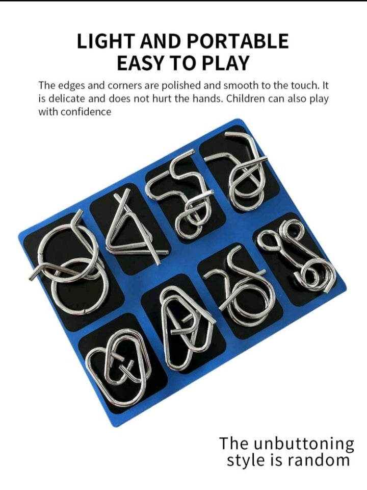 8 metal IQ puzzle