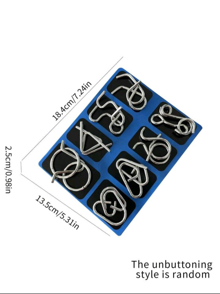 8 metal IQ puzzle