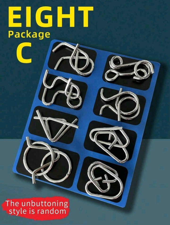 8 metal IQ puzzle
