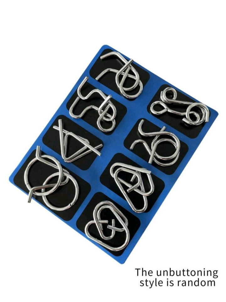 8 metal IQ puzzle