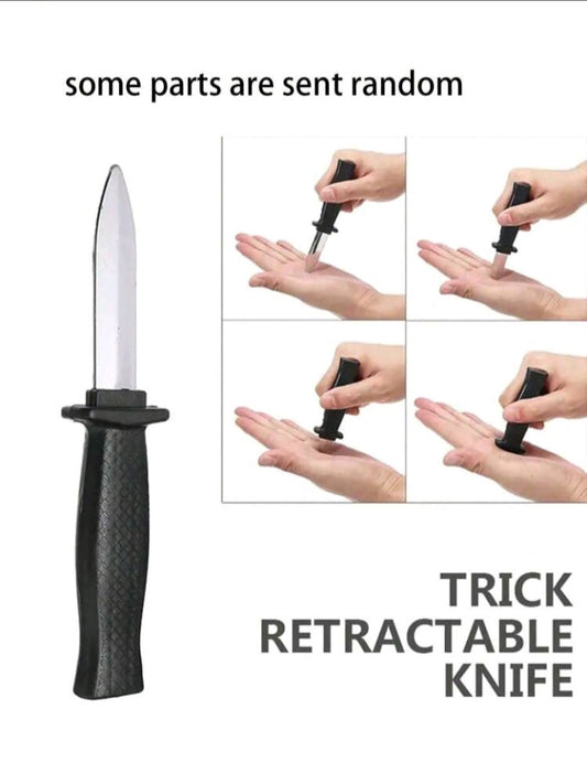 Retractable plastic knife